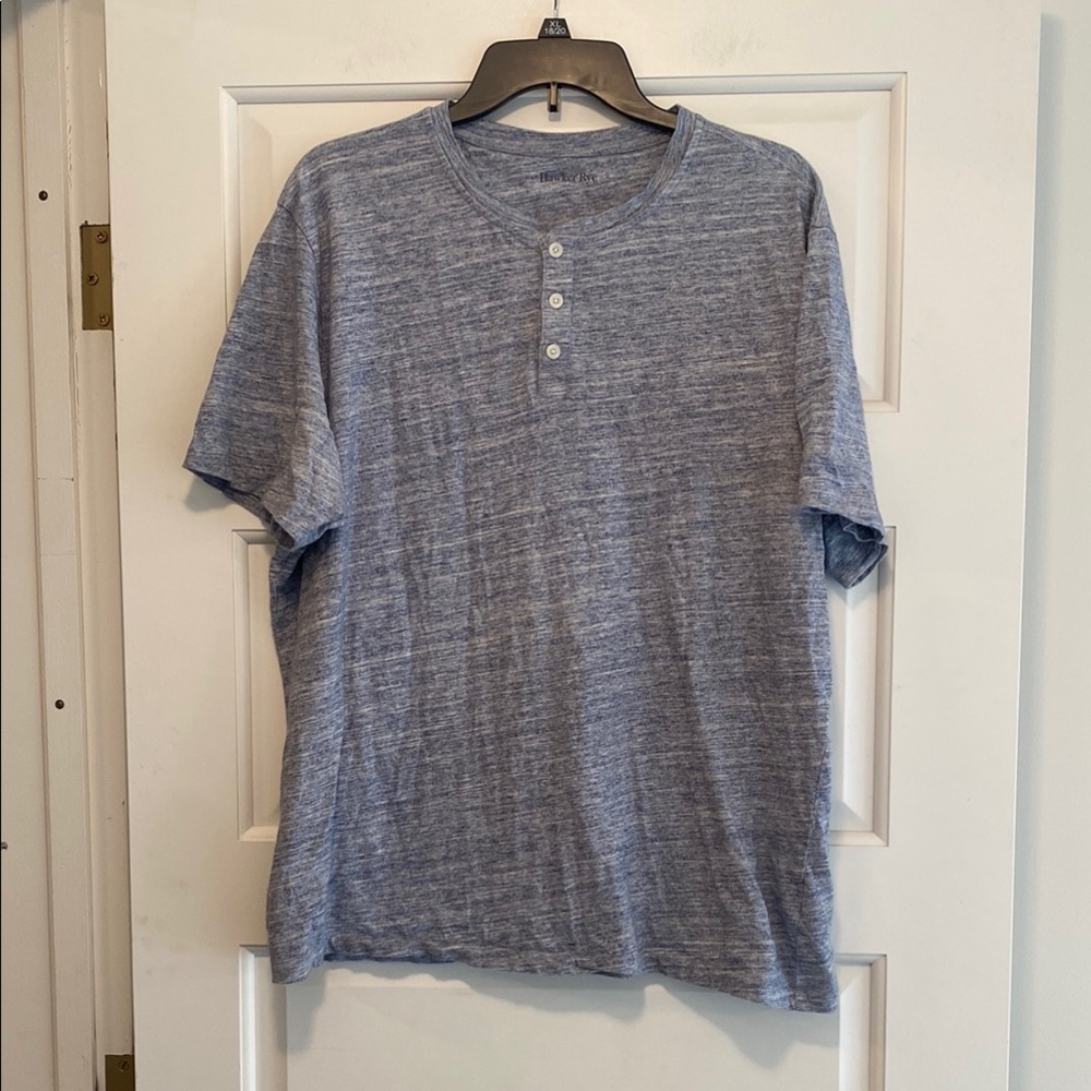 Men's Blue Henley Shirt